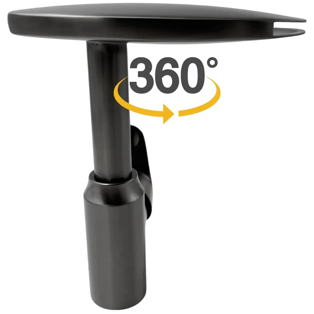 Waterfall Dark Grey Faucet Tap Mixer Hot and Cold Heavy Single Lever Basin Mixer 360 Degree Rotating Spout and Ceramic Cartridge for Bathroom Wash Basins 20 CM X 17 CM