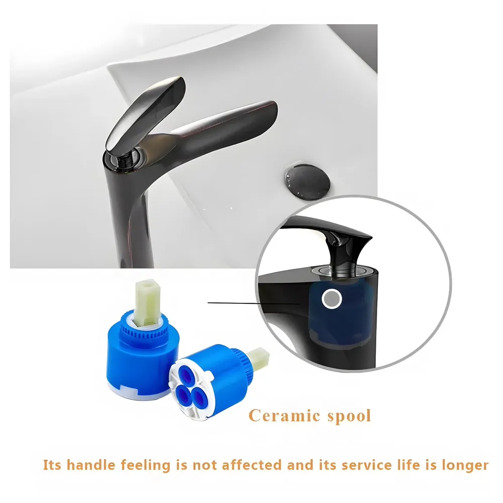 Black Faucet Tap Mixer Hot and Cold Water Heavy Single Lever Basin Mixer 7 inches with Connector Pipes and Ceramic Cartridge for Bathroom Wash Basins - 18cm x 5cm