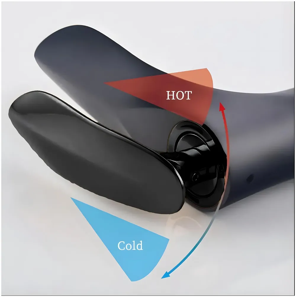 Black Faucet Tap Mixer Hot and Cold Water Heavy Single Lever Basin Mixer 7 inches with Connector Pipes and Ceramic Cartridge for Bathroom Wash Basins - 18cm x 5cm