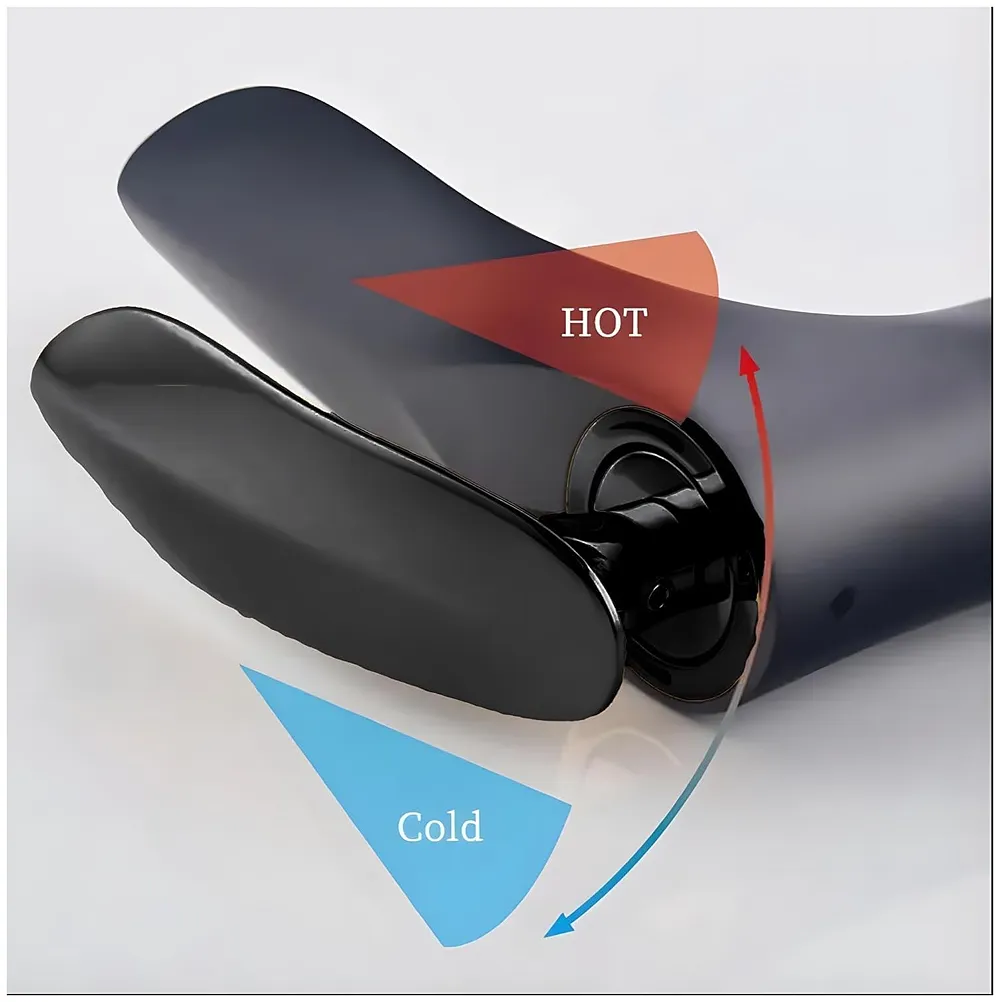 Tall Black Faucet Tap Mixer Hot and Cold Water Heavy Single Lever Basin Mixer with Ceramic Cartridge for Bathroom Wash Basins - 12 inch x 5.6 inch Matt Black