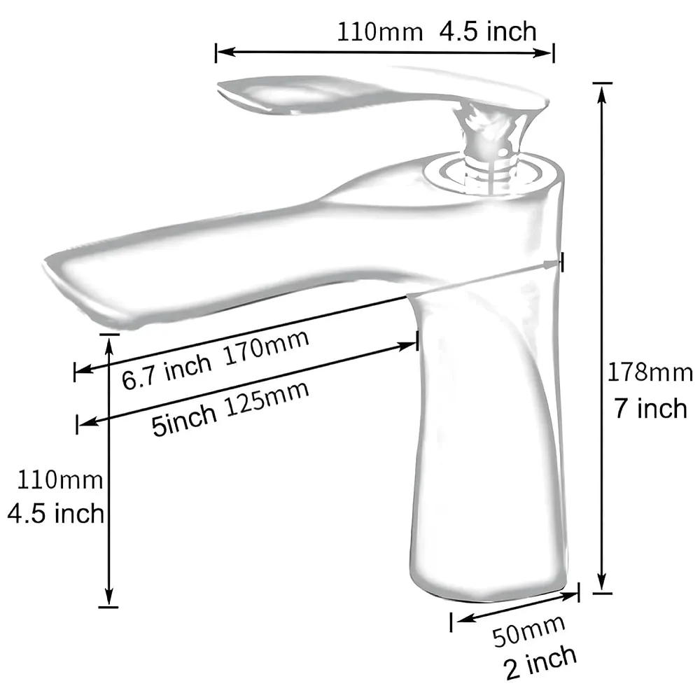 Gold White Basin Mixer Tap Faucet with Connection Pipes Gold Colour (Golden Belle) (White-Gold)