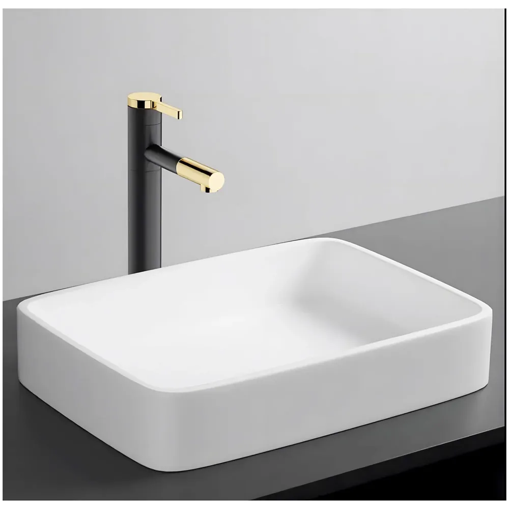 Black Gold Basin Tap Basin Mixer Faucet Tap Hot and Cold, Black Soft Foam Water for Bathroom Wash Basin Sink Toilets - 12 Inch Height