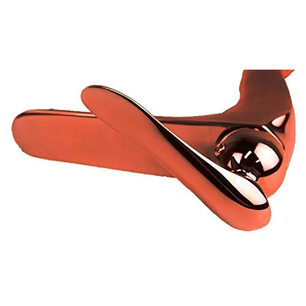 Rose Gold Heavy Single Lever Basin Mixer ~ with 2 Braided Connection Pipes 450mm (Without pop-up) Rosa Gold Twine