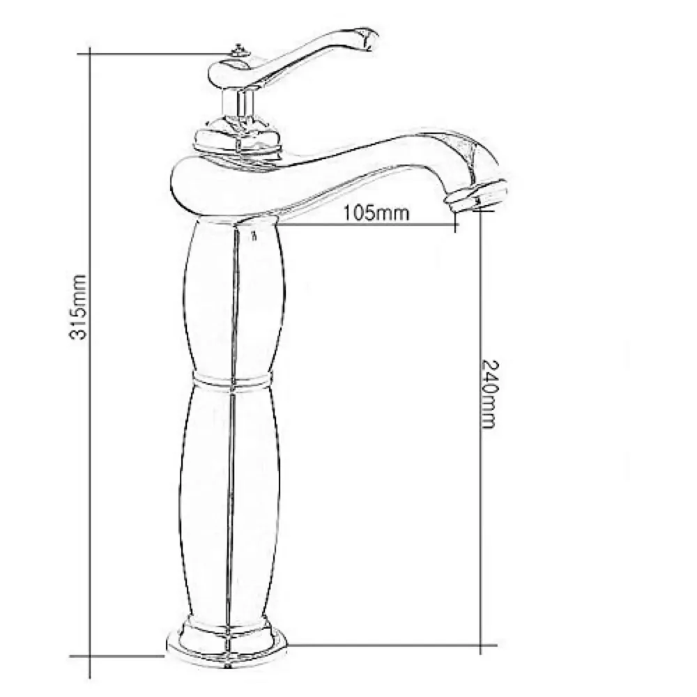Brass Rose Gold Basin Faucet Tap Mixer for Bathroom Toilet Wash Basins Hot and Cold Water, Rose Gold Belle, 12 inch Height