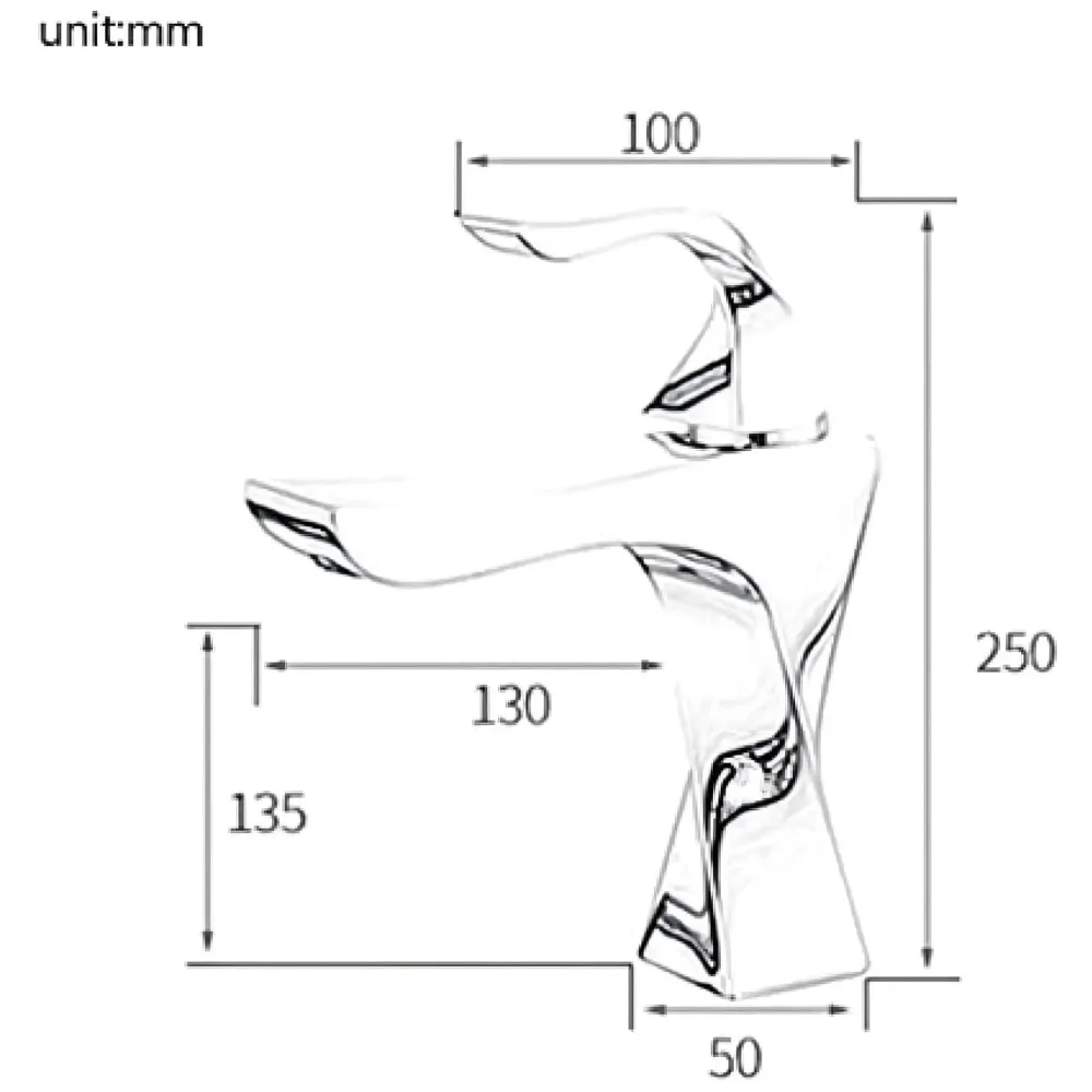 Gold Faucet Tap Mixer Hot and Cold Water Heavy Single Lever Basin Mixer 7 inches with Connector Pipes and Ceramic Cartridge for Bathroom Wash Basins - 22cm x 17cm Golden Twist