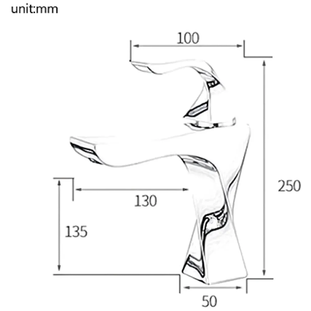 Rose Gold Faucet Tap Mixer Hot and Cold Water Heavy Single Lever Basin Mixer 7 inches with Connector Pipes and Ceramic Cartridge for Bathroom Wash Basins - 22cm x 17cm Golden Twist
