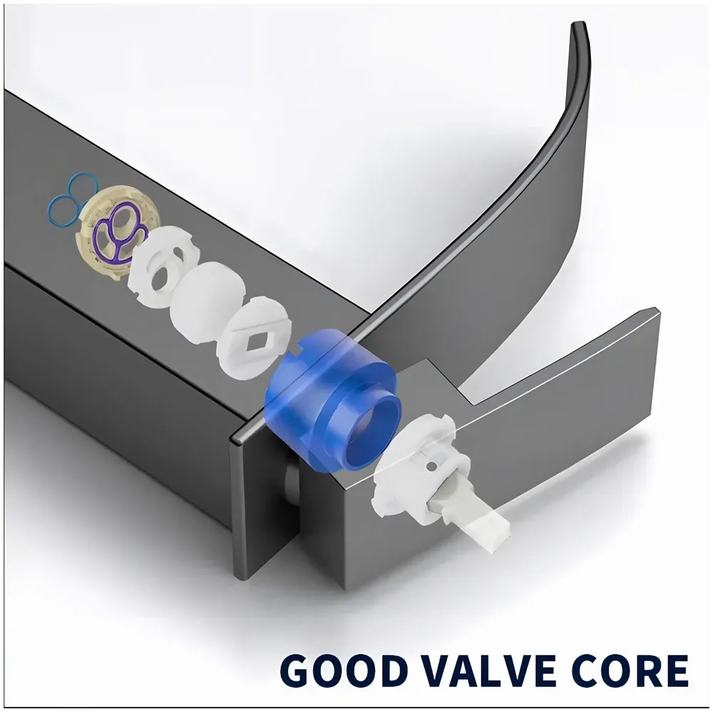 AQUAKART Dark Grey Small Waterfall Faucet Waterfall Single Lever Basin Mixer Waterfall Short Black, SS Material, for Bathroom Washbasins Toilets 7 Inches Height. - 3