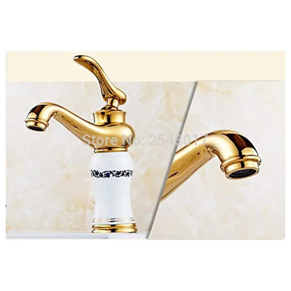 White Brass Heavy Single Lever Basin Mixer ~ with 2 Braided Connection Pipes 450mm, White Flower, 7 inches Height