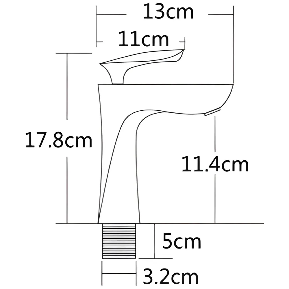 Full Gold Faucet Tap Mixer Hot and Cold Water Heavy Single Lever Basin Mixer 7 inches with Connector Pipes and Ceramic Cartridge for Bathroom Wash Basins