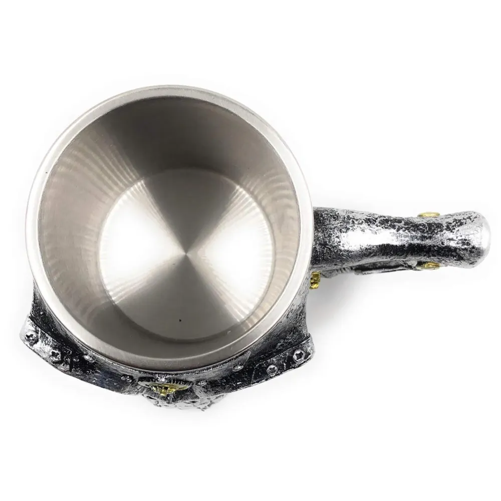 3D Skull Mug Stainless Steel 301-400ml Coffee Tea Cup (Gears)