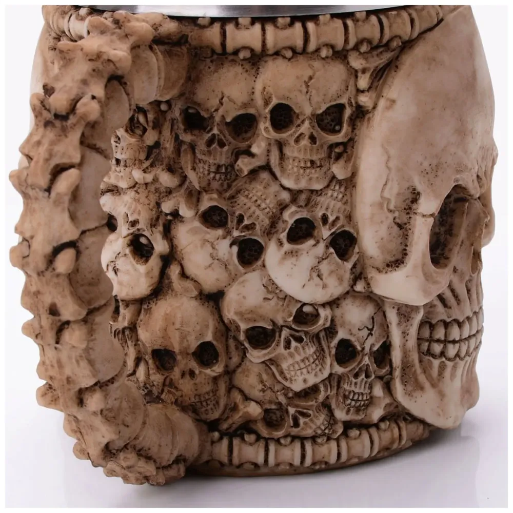 3D Skull Mug Stainless Steel 301-400ml Coffee Tea Cup (Ghost)