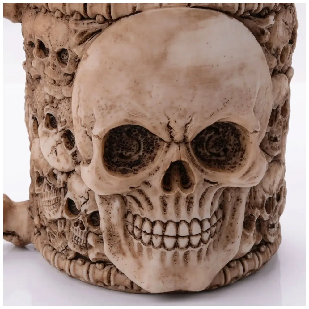 3D Skull Mug Stainless Steel 301-400ml Coffee Tea Cup (Ghost)