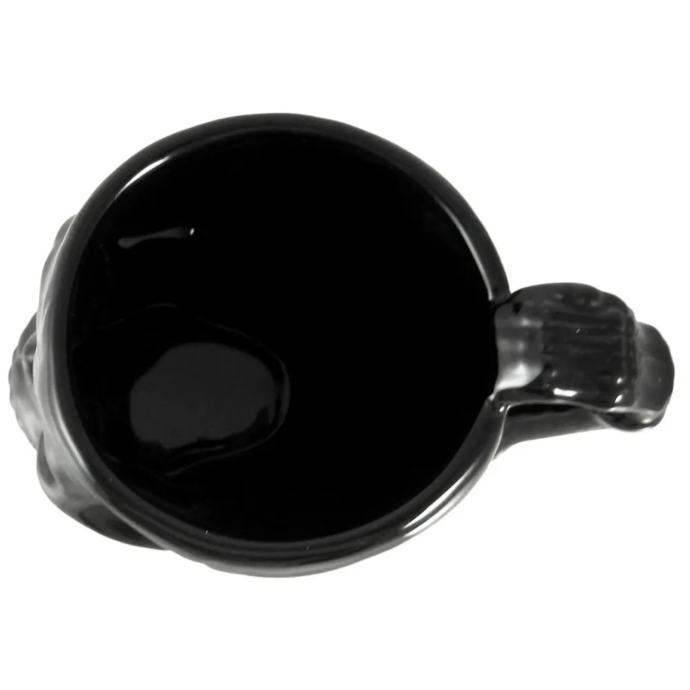 3D Skull Mug Stainless Steel 301-400ml Coffee Tea Cup (Black Skull)