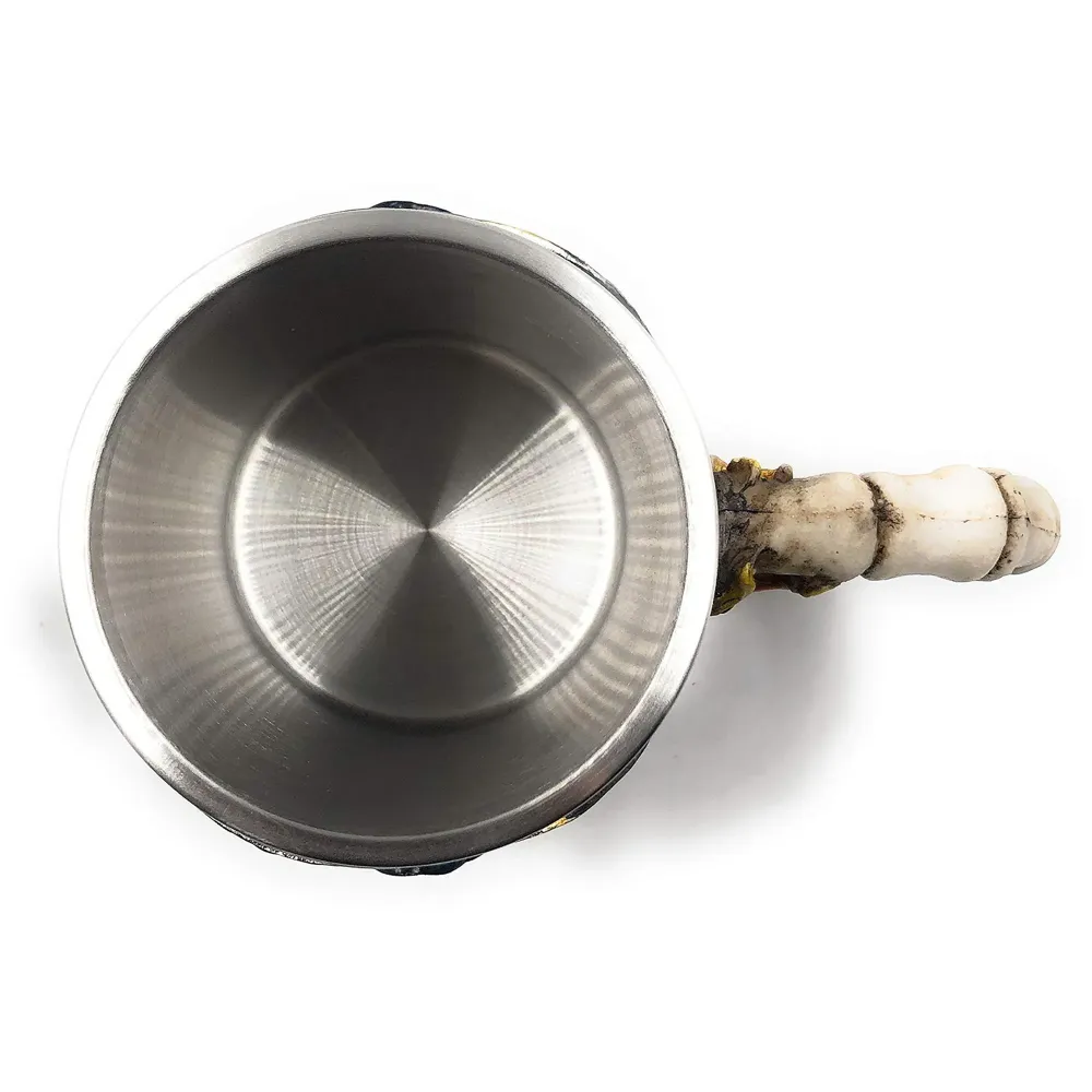 3D Skull Mug Stainless Steel 301-400ml Coffee Tea Cup (Grim Reaper)