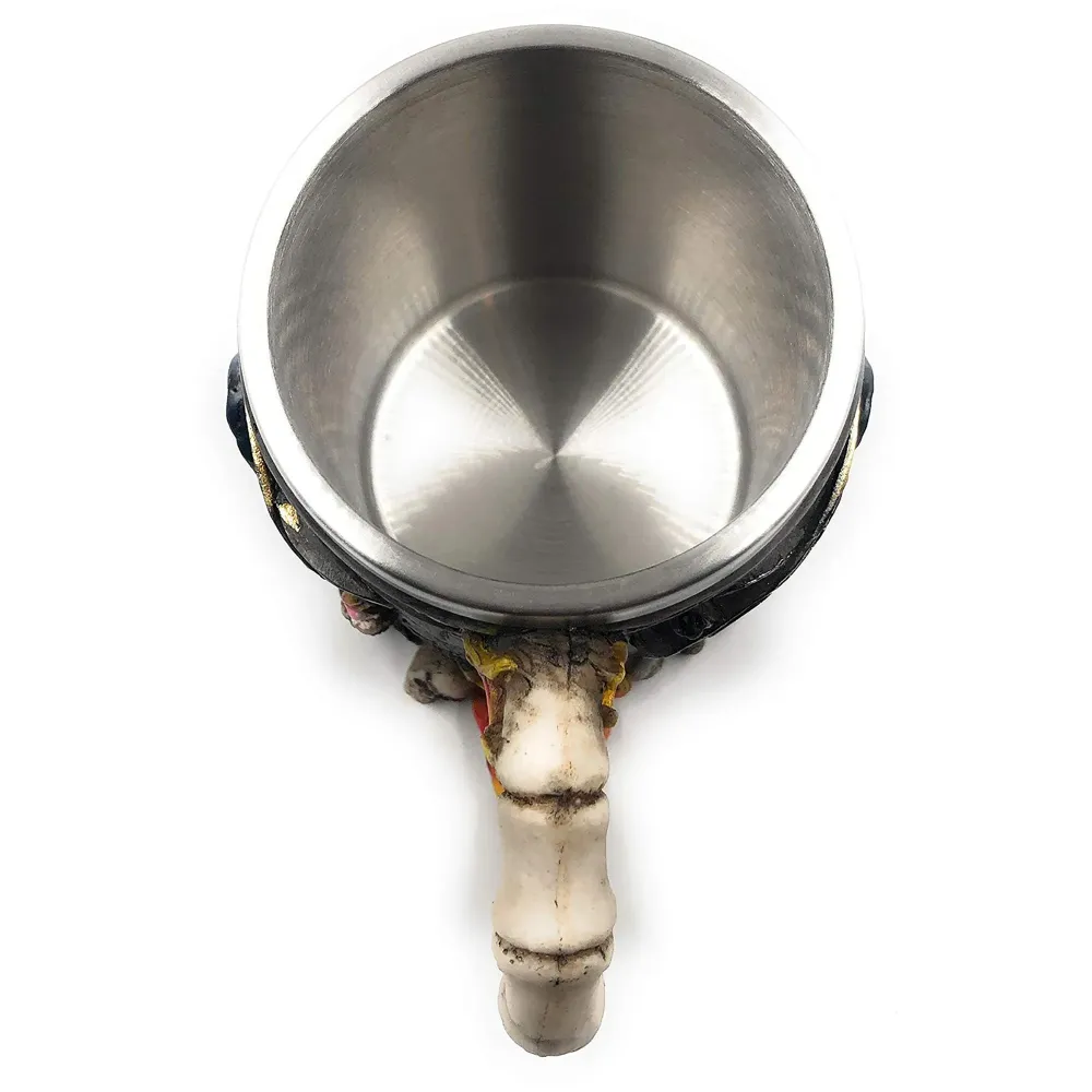 3D Skull Mug Stainless Steel 301-400ml Coffee Tea Cup (Grim Reaper)