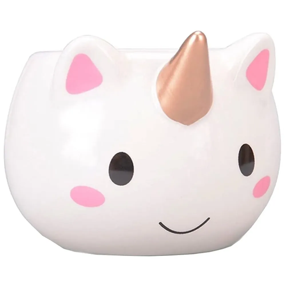 3D Creative Art ceramic Coffee Mug Cup with Unicorn Handle - White, Multicolour