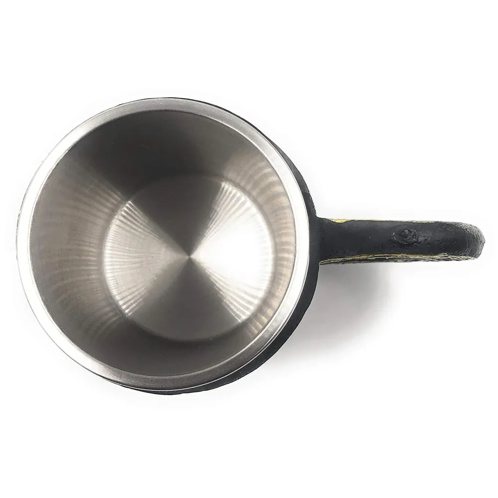 3D Skull Mug Stainless Steel 301-400ml Coffee Tea Cup (War Lord)