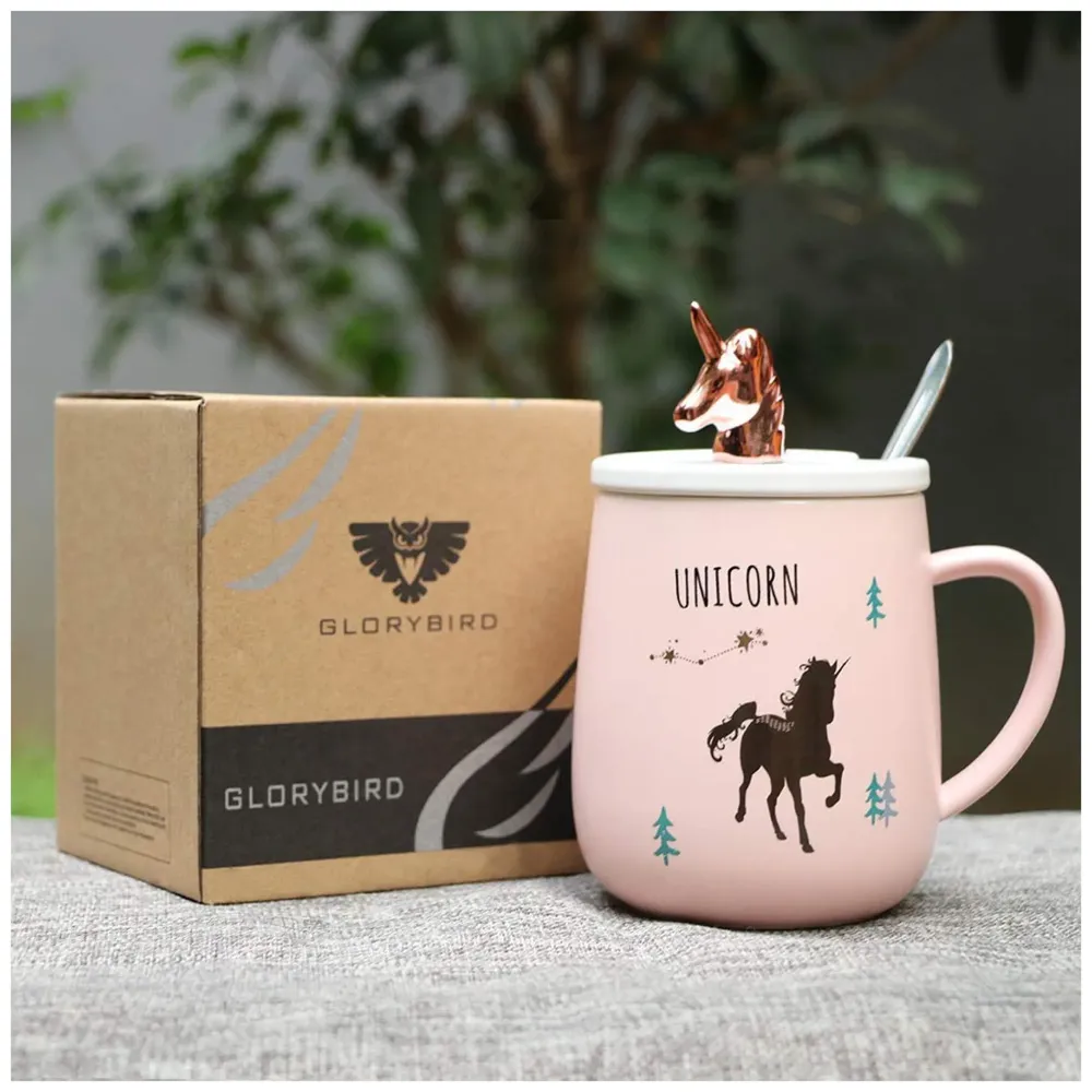 Ceramic Travel Mug - Pink, 350 ml