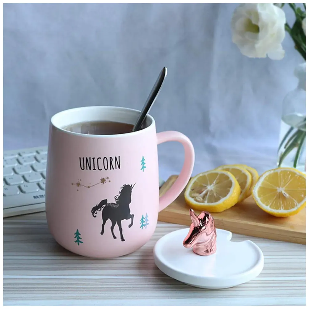 Ceramic Travel Mug - Pink, 350 ml