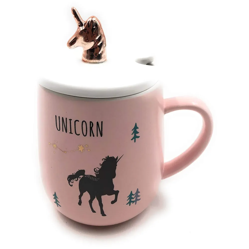 Ceramic Travel Mug - Pink, 350 ml