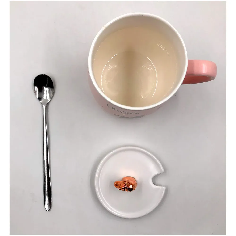 Ceramic Travel Mug - Pink, 350 ml