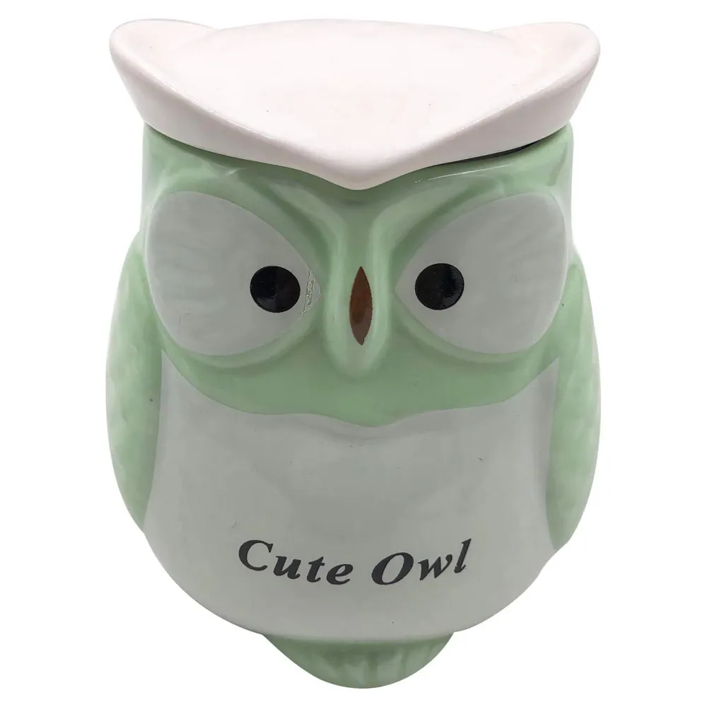 Ceramic Mug With Spoon And Lid - Green