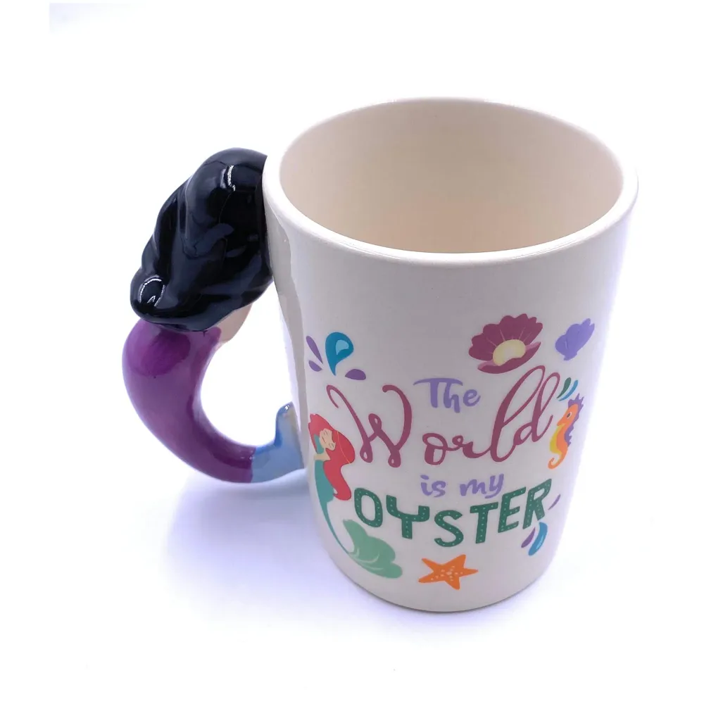 Ceramic Mermaid Coffee Mug 3D Design (White, 350 ml)