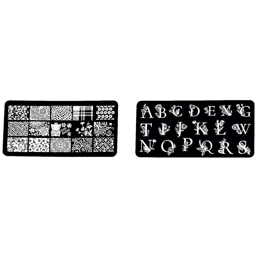 Nail Art Kit 2 plates and Stamper - 5