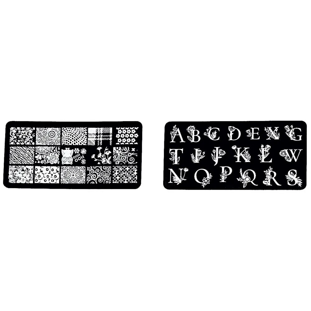 Nail Art Kit 2 plates and Stamper