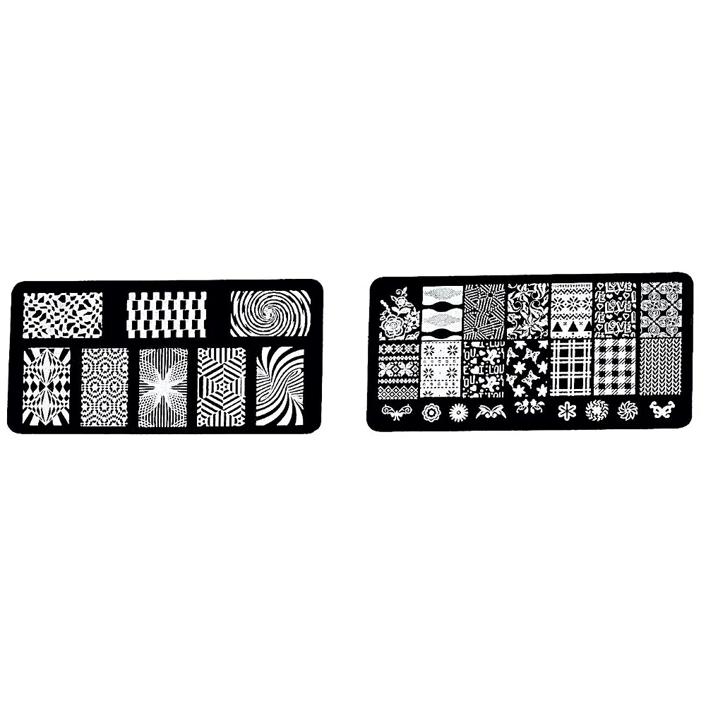 4 Pieces Nail Art Kit with Stamper and Scraper Included.(Random Designs) Perfect for Beginners - Premium