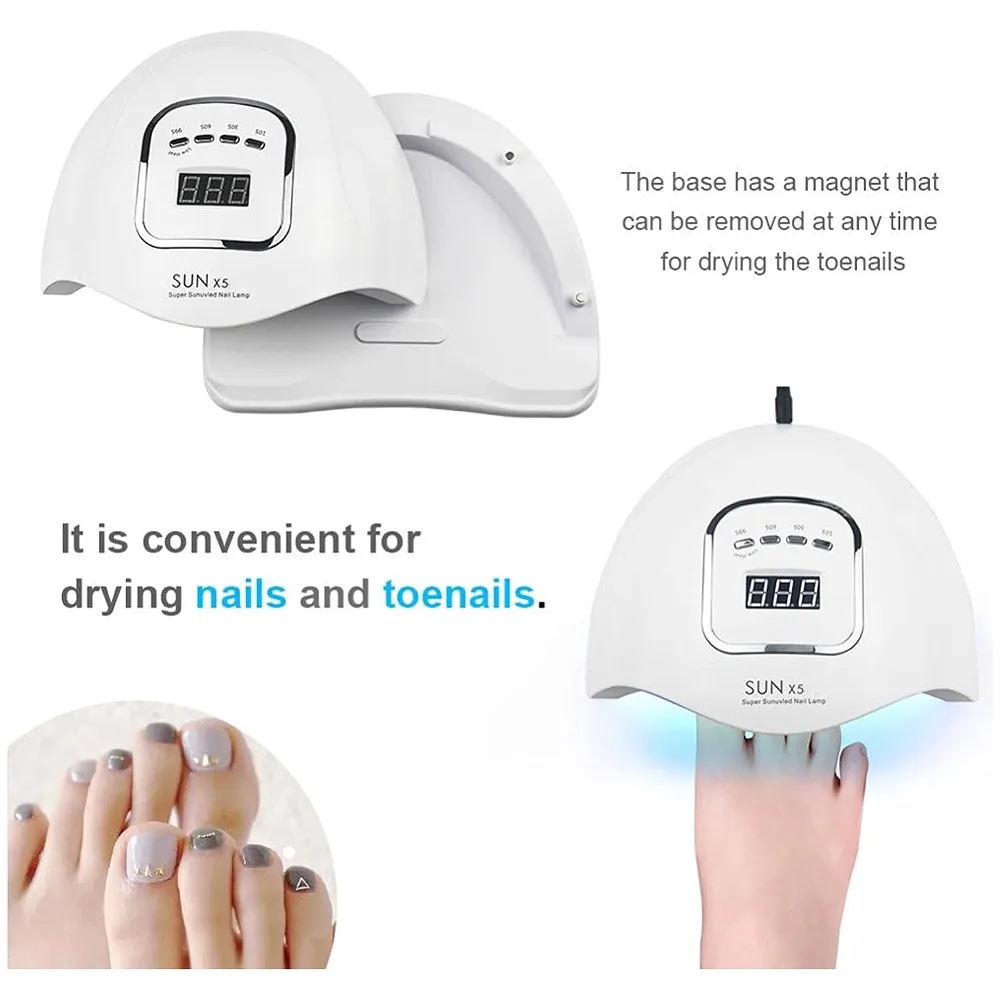 Combo UV Nail Dryer With Top And Base Professional Intelligent 48w 24 LEDs Automatic Sensor LED Nail Curing Nail Art Lamp Manicure Pedicure Tool Premium