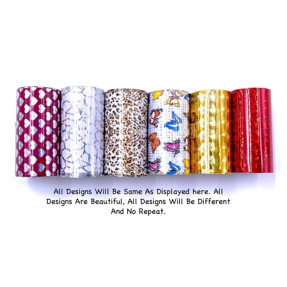 Nail Foil Set, Shimmery Finish, 9 Ml