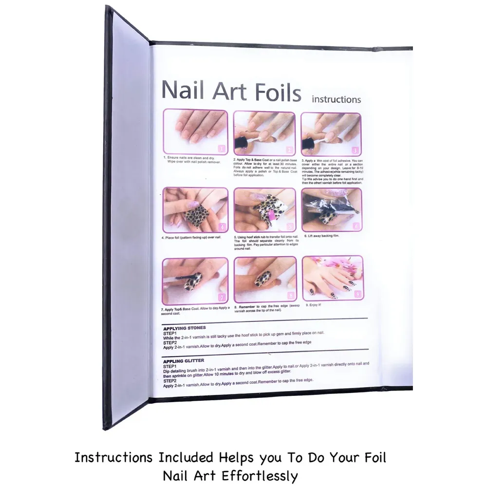 Nail Foil Set, Shimmery Finish, 9 Ml