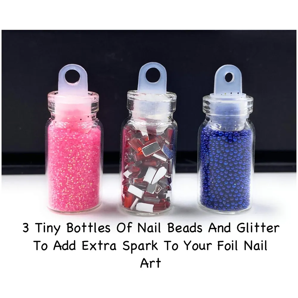 Nail Foil Set, Shimmery Finish, 9 Ml