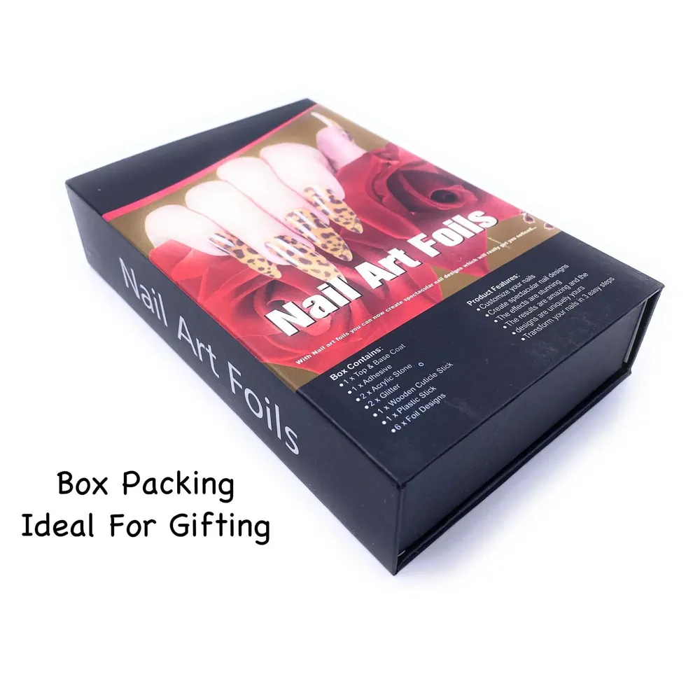 Nail Foil Set, Shimmery Finish, 9 Ml