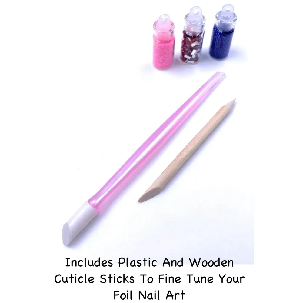 Nail Foil Set, Shimmery Finish, 9 Ml