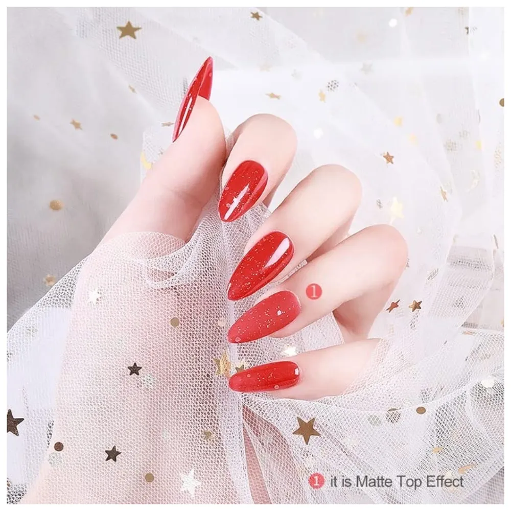 Glitter Red Long-lasting UV Nail Gel Polish 1 Bottle 7.5 ML (088)