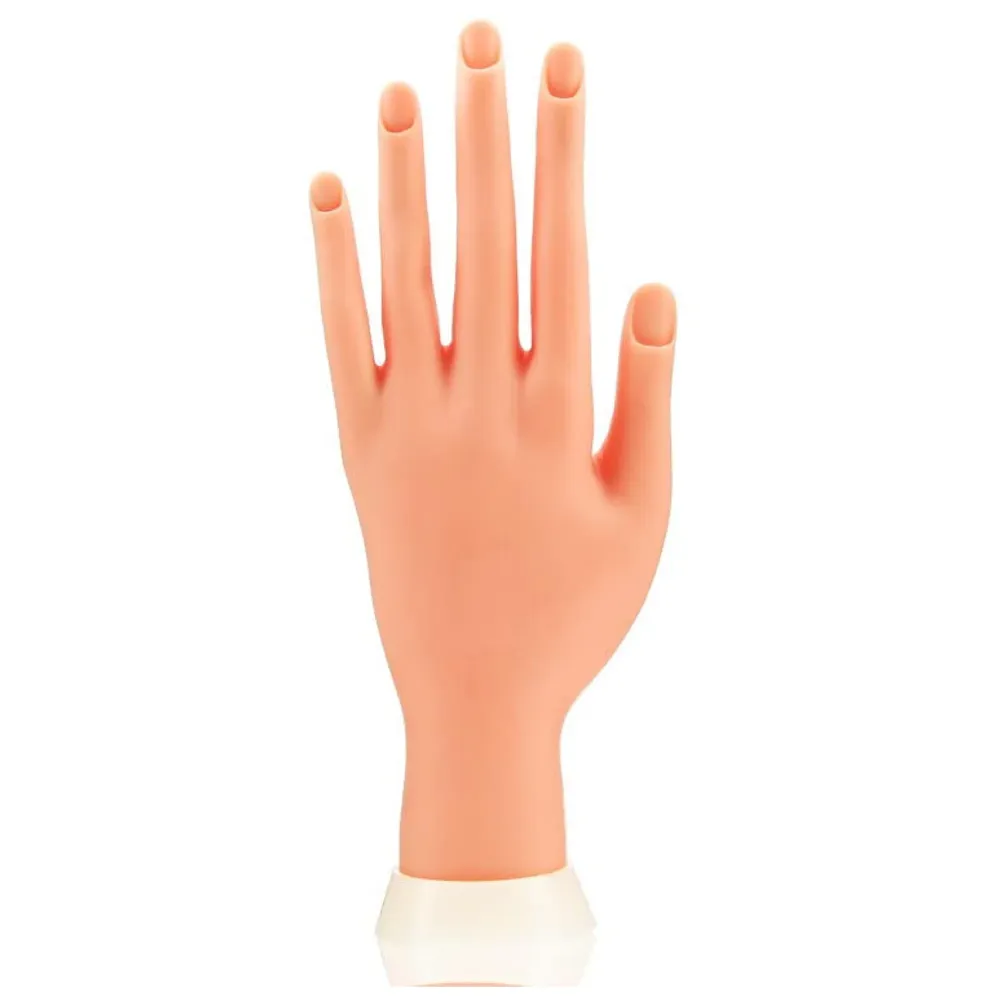 Practice Hand For Nail Art Flexible Plastic Mannequin Nail Art Artificial Hand Display Tool for Practice or Training.