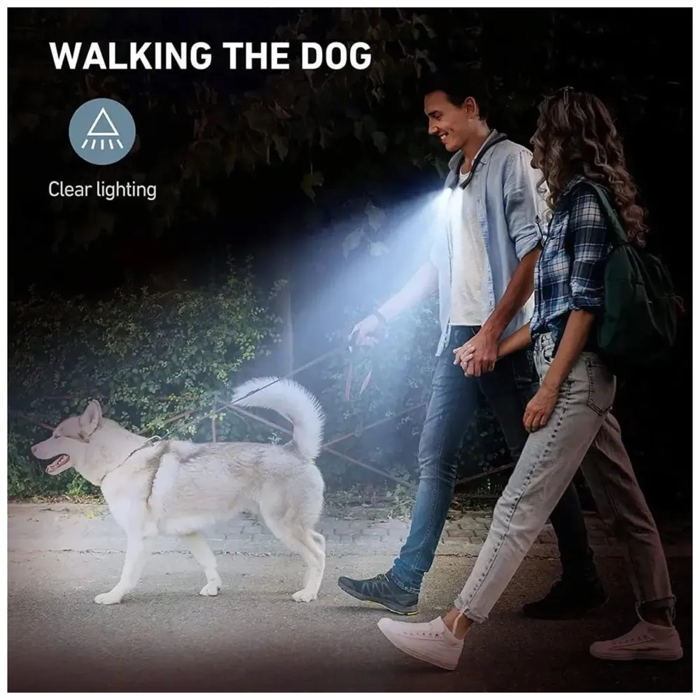 Neck Reading Light LED, 3 Colors, 6 Brightness Levels, Bendable Arms, Rechargeable, Long Lasting, Perfect for Reading, Knitting, Camping, Repairing