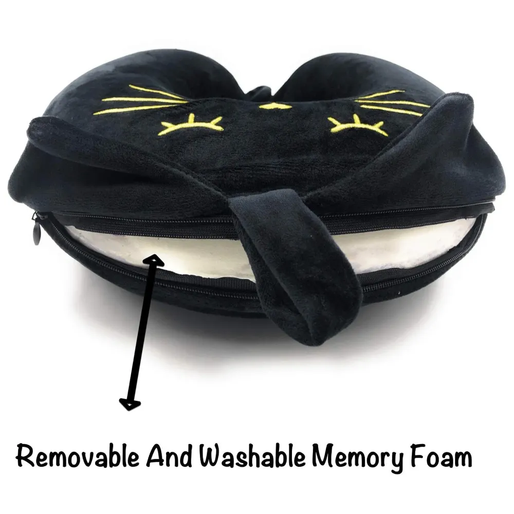 Velvet Neck Pillow (Set of 3) (Multicolored_neck pillow)