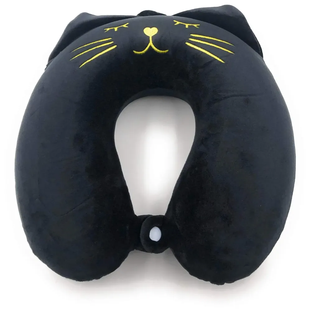 Velvet Neck Pillow (Set of 3) (Multicolored_neck pillow)