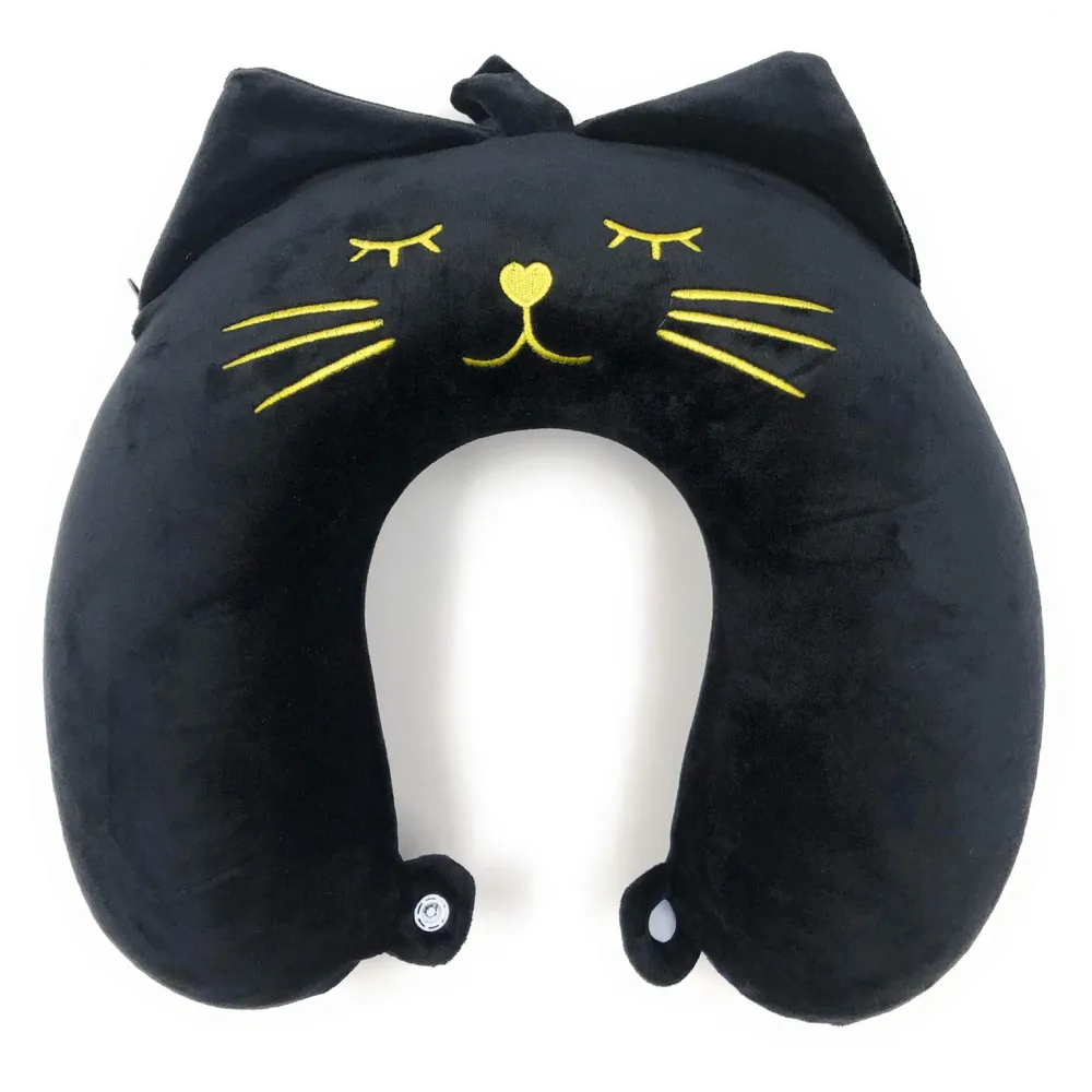 Velvet Neck Pillow (Set of 3) (Multicolored_neck pillow)