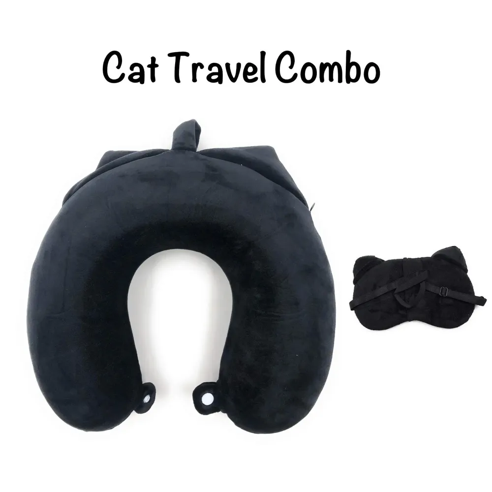 Velvet Neck Pillow (Set of 3) (Multicolored_neck pillow)