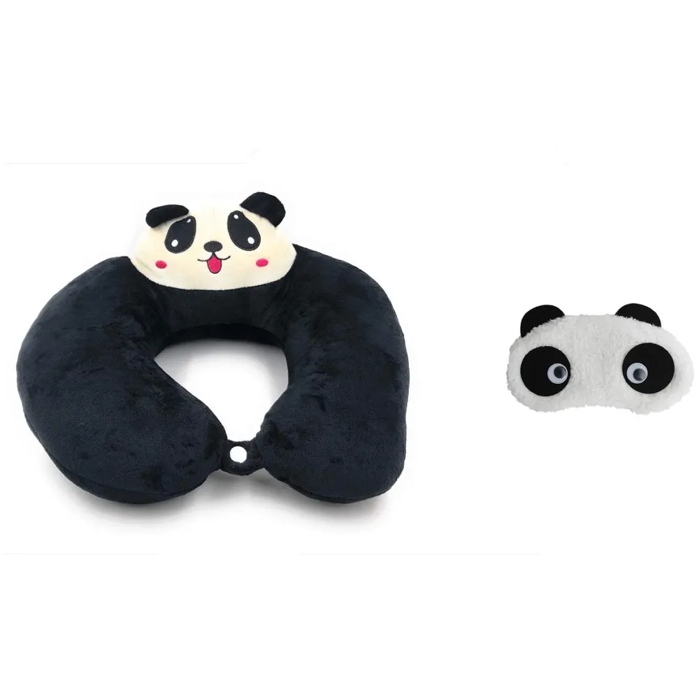 Velvet Neck Pillow (Set of 2) (Multicolored_neck pillow)