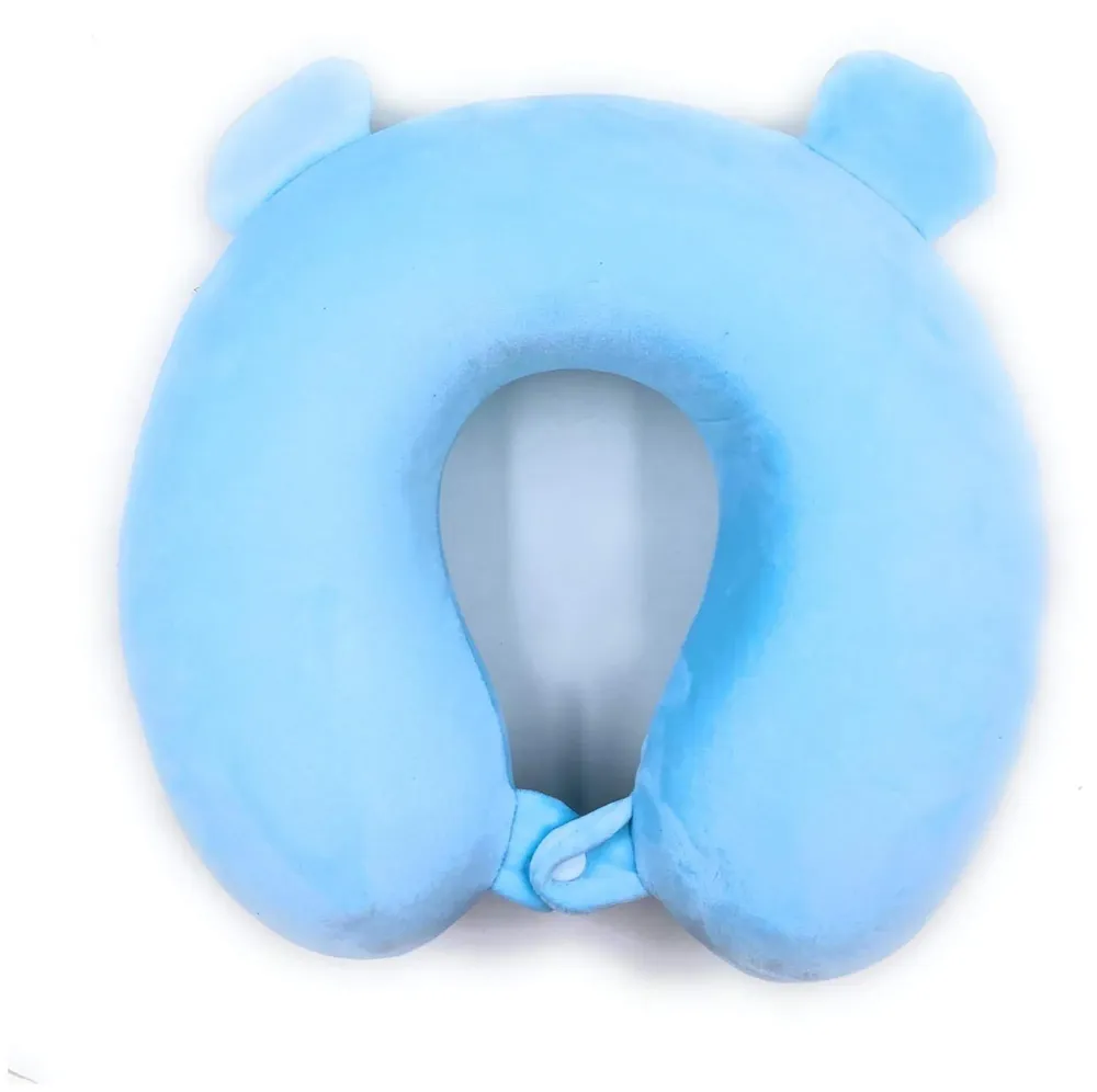 Velvet Neck Pillow (Set of 3) (Blue_neck pillow)