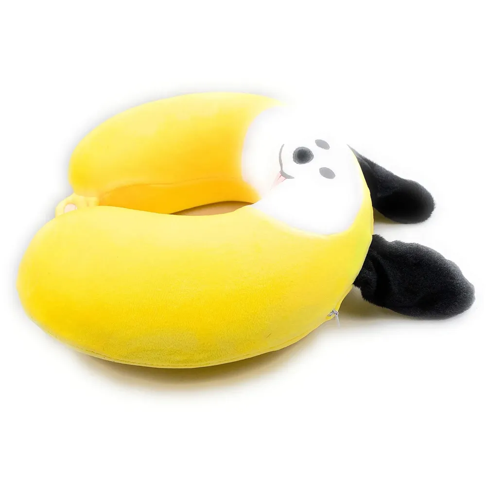 Velvet Neck Pillow (Set of 3) (Yellow_neck pillow)