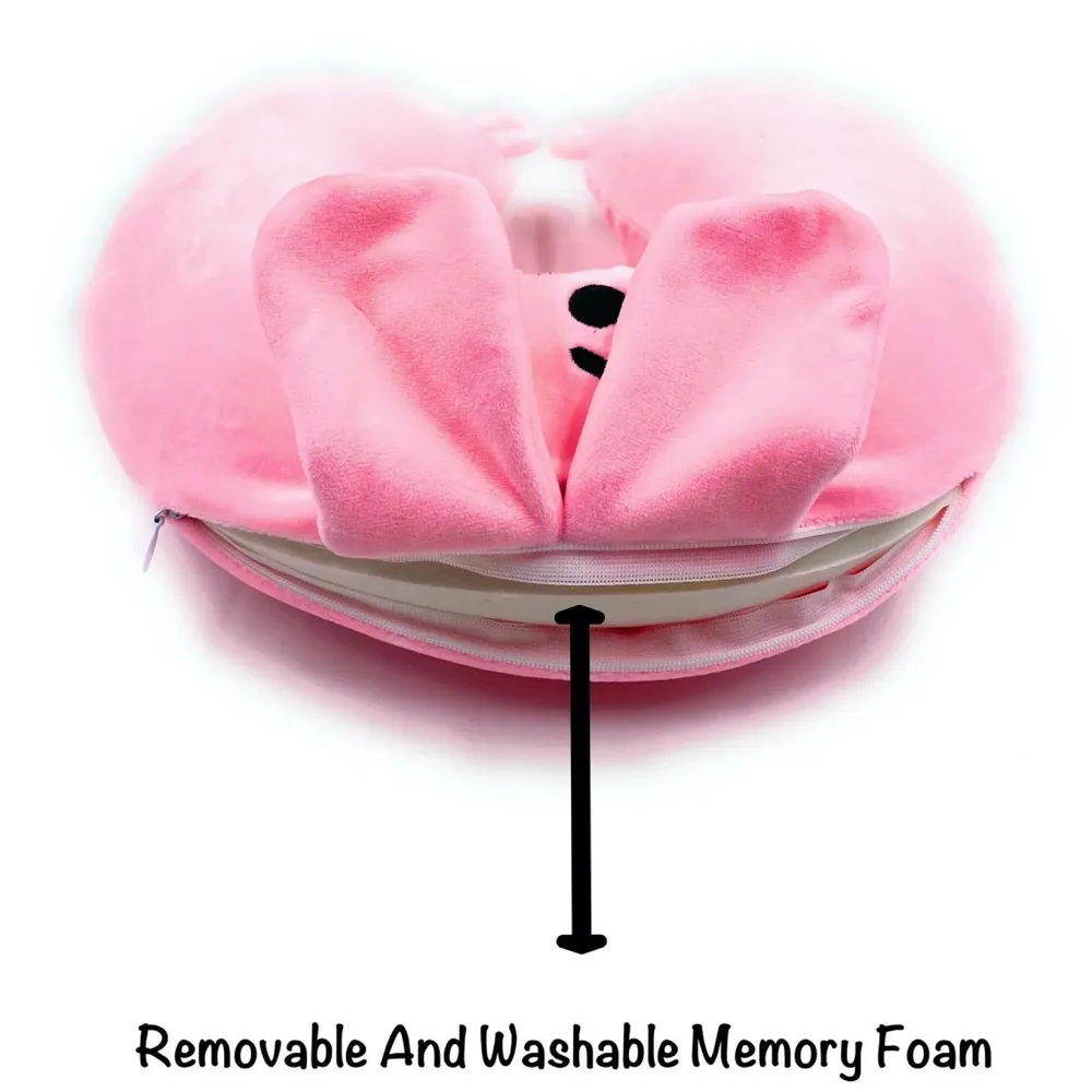 Velvet Neck Pillow (Set of 3, Bunny)