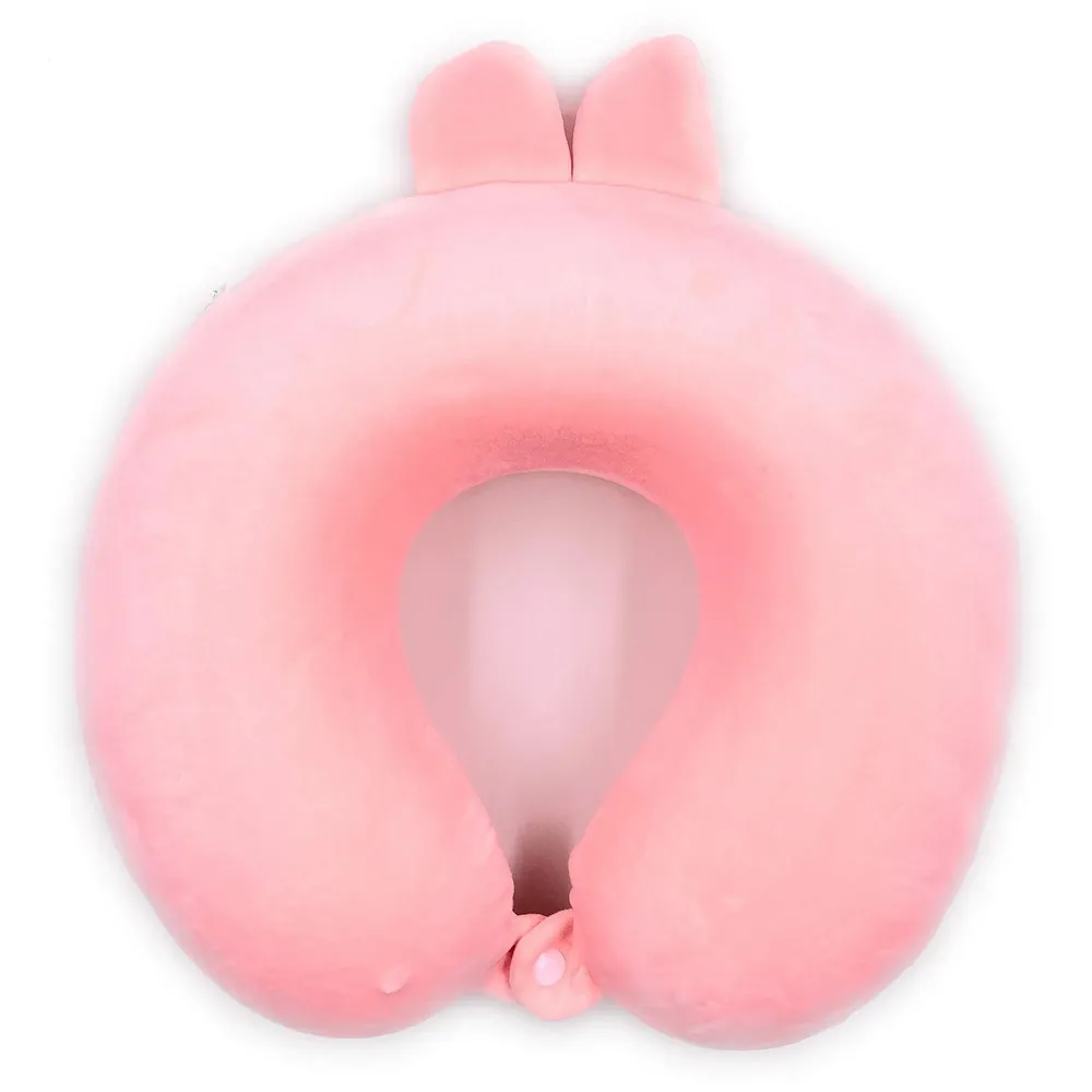 Velvet Neck Pillow (Set of 3) (Black_neck pillow) - 3