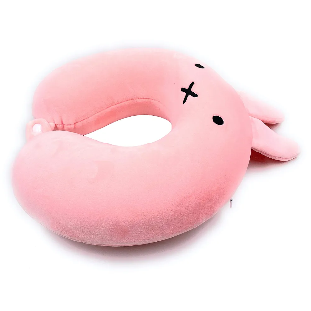 Travel Pillow and Eye Mask Combo Rabbit Soft Neck Chin Support Premium