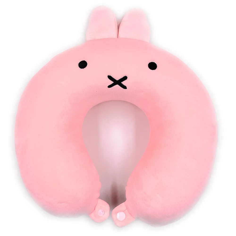 Travel Pillow and Eye Mask Combo Rabbit Soft Neck Chin Support Premium